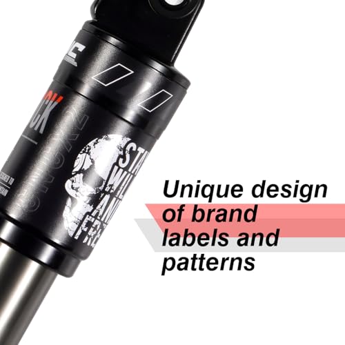 Image of CNC Mountain Bike Rear Shock 120mm 125mm 150mm 165mm 185mm 190mm 200mm, Bicycle Shock Absorber Hydraulic Rear Suspension Shock for Mtb Mtn ebike Dmn.190mm x750lbs