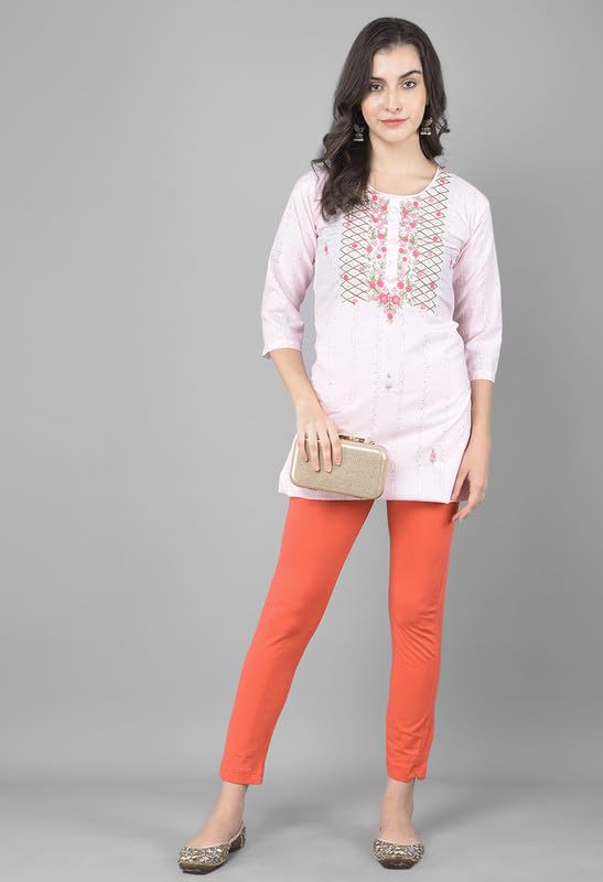 Image of Comfort Lady Women Cotton Blend Regular Fit for Casual,Formal and Daily Use Kurti Pants with Front Pocket