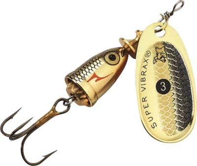 Blue Fox Classic Vibrax Inline Spinner Lure for Trout Bass Walleye and Salmon Premium Fishing Spinner Blade Size 5 Gold Shiner