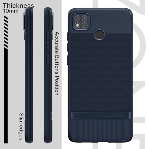 Image of Outlouders Back Cover for Poco C31, Mi Redmi 10A / 10A Sport, Redmi 9 / Redmi 9 Activ / 9C | TPU Soft Surface | Full Camera Protection | Flexible and Stockproof Back Case (Blue)