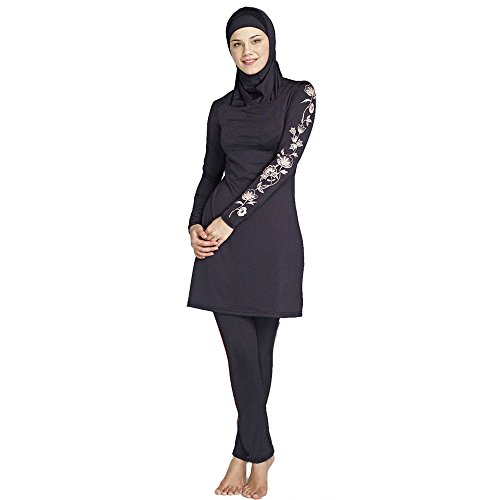 Mr Lin123 Traje de baño musulmán para mujeres y niñas, modesto hiyab islámico, traje de baño burkini musulmán