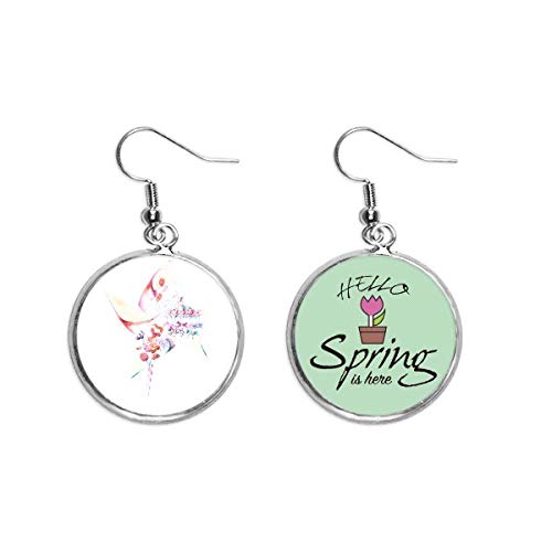 Pendientes de primavera joyas estilo acuarela y colgante decorativo Lollipop