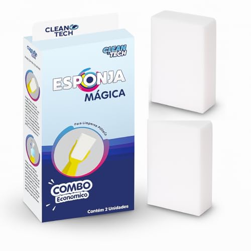 Kit 2 Esponjas Mágicas Limpeza Bucha Tira Mancha Multiuso ORIGINA...