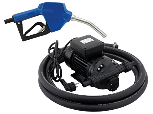 BLUREA Pumpe für AdBlue® 230V mit automatischer Edelstahl-Zapfpistole & 4 Meter EPDM Schlauch, bis 34 Liter/min, auch für Wasser, Scheibenwischwasser etc.