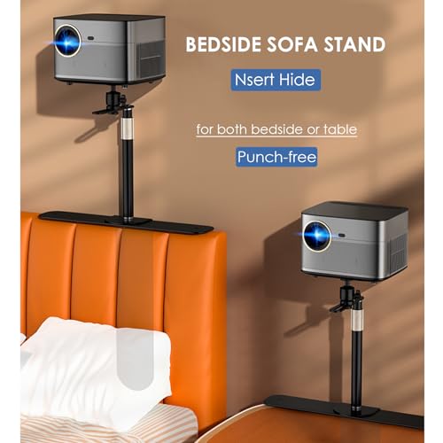 Projector Stand, Bedside Sofa Stand, Projector Tripod Stand, Adjustable Height 9 to 16 Inch - Image 2
