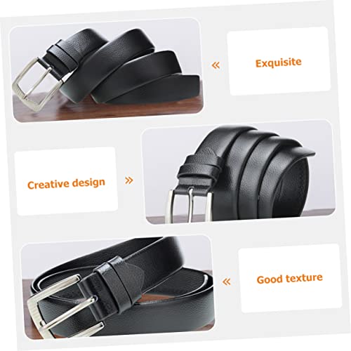 Business Men's Belt Men's Waist Belt Luxury Imitation Leather Alloy Comfortable Fit Versatile Style for Gentlemen Random Style4