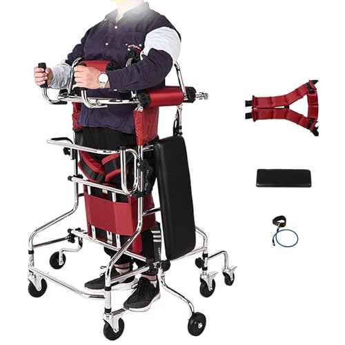 大人用歩行器 高さ調節可能 リハビリテーション スタンディングフレーム 歩行補助具 高齢者用 ハンドブレーキ付き 障害者用 (ハンドブレーキなし、女性用) (ハンドブレーキなし、女性用)