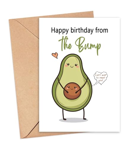 Lindsay68 Happy Birthday From The Bump ! Card - Funny Avocado Birthday Card -...
