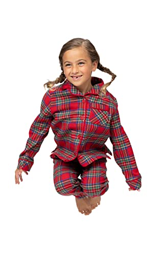 PajamaGram Printed Flannel Button-Front Kids Pajamas4