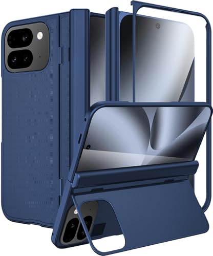 Coque Pixel 10 Pro Fold Miimall en bleu antichoc avec béquille intégrée