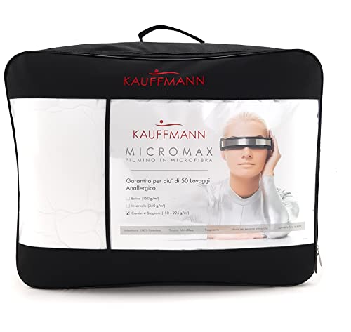 Kauffmann Piumino in fibra sintetica MicroMax (Calore Combi 4 STAGIONI, 155x220 cm - Singolo Lungo)