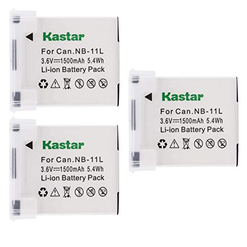 Kastar NB-11L Battery 3X for Canon IXUS 190 IXUS 240 HS IXUS 265 HS IXUS 285 HS and Canon A2300 A2400 is A2500 A2600 A3400 is A3500 is A4000 is A4050 is, SX400 is SX410 is SX420 is