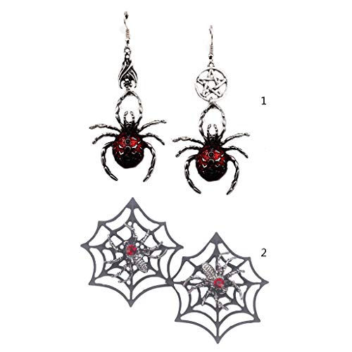 Brincos femininos, LAIN, 1 par de brincos de aranha para mulheres, homens, punk, morcego, estrelas,