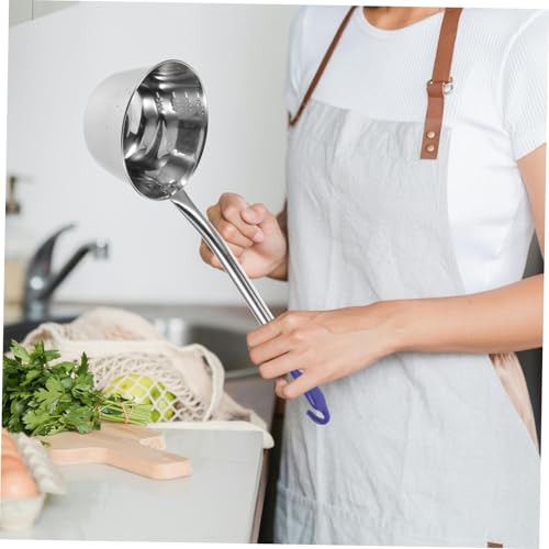 Louche à eau de cuisine en acier inoxydable avec manche bleu - 8