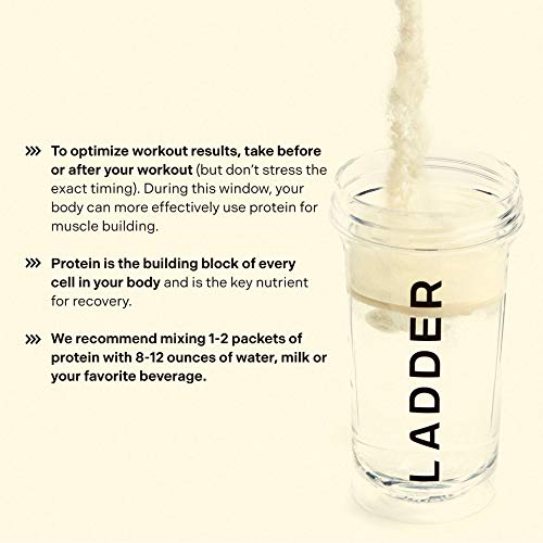 LADDER Sport 100% Plant-Based Protein Powder - 21g Protein, 4.5g BCAAs, 9g EAAs, 2 Billion CFU Probiotics, No Artificial Sweeteners, NSF Certified for Sport (Vanilla)