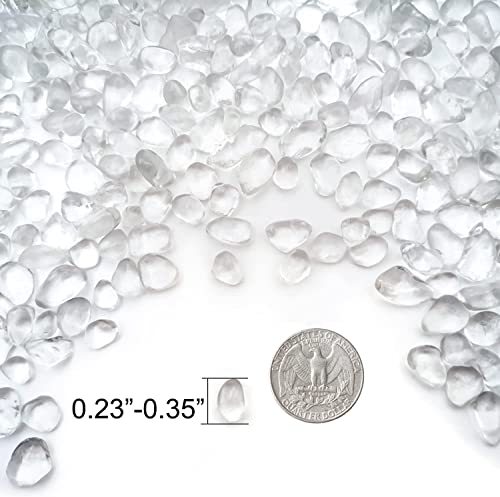 Image of Keedolla 2 lbs /900g Aquarium Clear Glass Stones Pebbles for Fish Tank, Fish Tank Marbles Beads Gems Gravel Rocks for Aquarium, Vase Fillers, Succulent Plants Decor