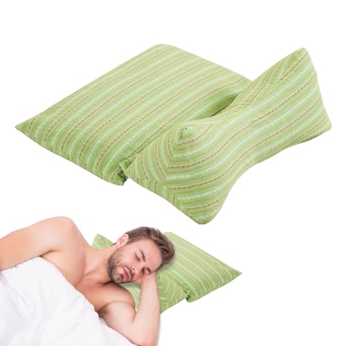 Almohada de cuello de trigo sarraceno - Viajar al almohada de cuello uterino que duerme durmiendo | Tratos sarracines orgánicos, soporte lumbar suministros de ropa de cama de cojín separables para ho