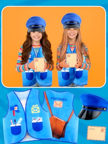 Set de disfraces de cartero para niños 36 piezas miniatura 7