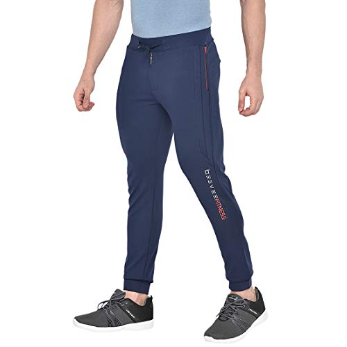 Image of BEEVEE Mens Navy Athliesure Wear Track Pant with Drawstring.