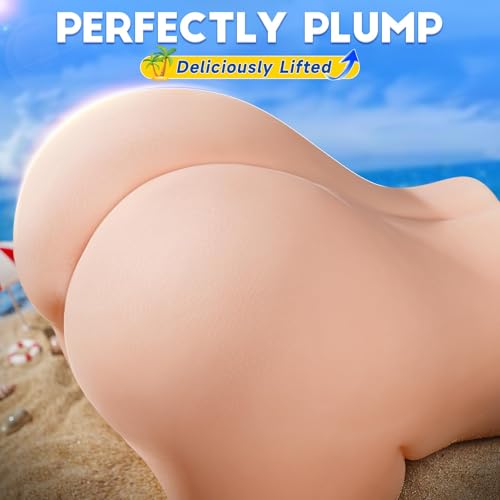 Image of BIG SHOCKED 18LB Sex Doll for Men - Realistic Male Masturbators Ergonomic Curved Design with Dual Vagina & Anal Channels, 3D Lifelike Soft Butt Adult Anal Toys Stroker