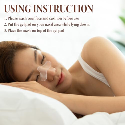 Image of Nasal Pads for CPAP Silicone Gel Nose Pad for CPAP Mask Comfortable Mask Cushions Breathing Machine Accessories Mask Liners Nose Bridge Protector 6 Pcs