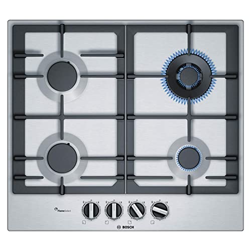 Bosch PCH6A5B90 Serie 6, Piano cottura a gas, FlameSelect: regolazione con nove livelli di potenza...