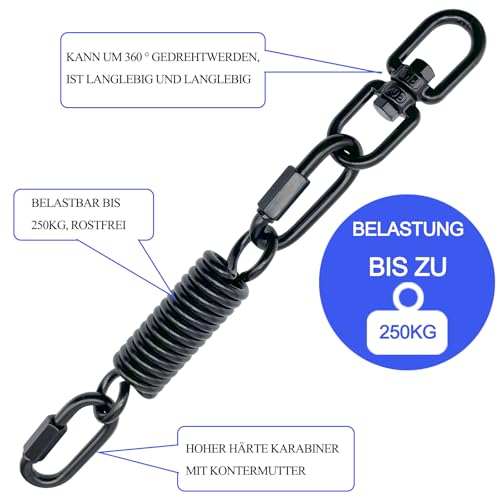 Shenshuihai Hammock Chair Hanging Kit Swing Spring Hardware - Image 3