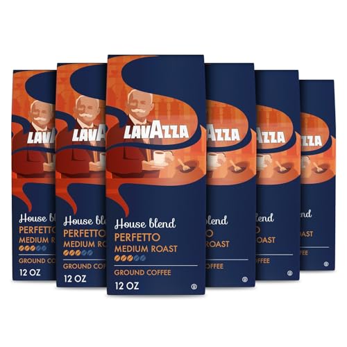 Best Lavazza Coffee for Drip: Discover Rich, Full-Bodied Flavors 8 Lavazza House Blend Perfetto Ground Coffee 6 Bags of 12oz, Medium Roast, Full-bodied, Intensity 3/5, 100% Arabica, Ideal for Drip Brewers, (Pack of 6) - Package May Vary
