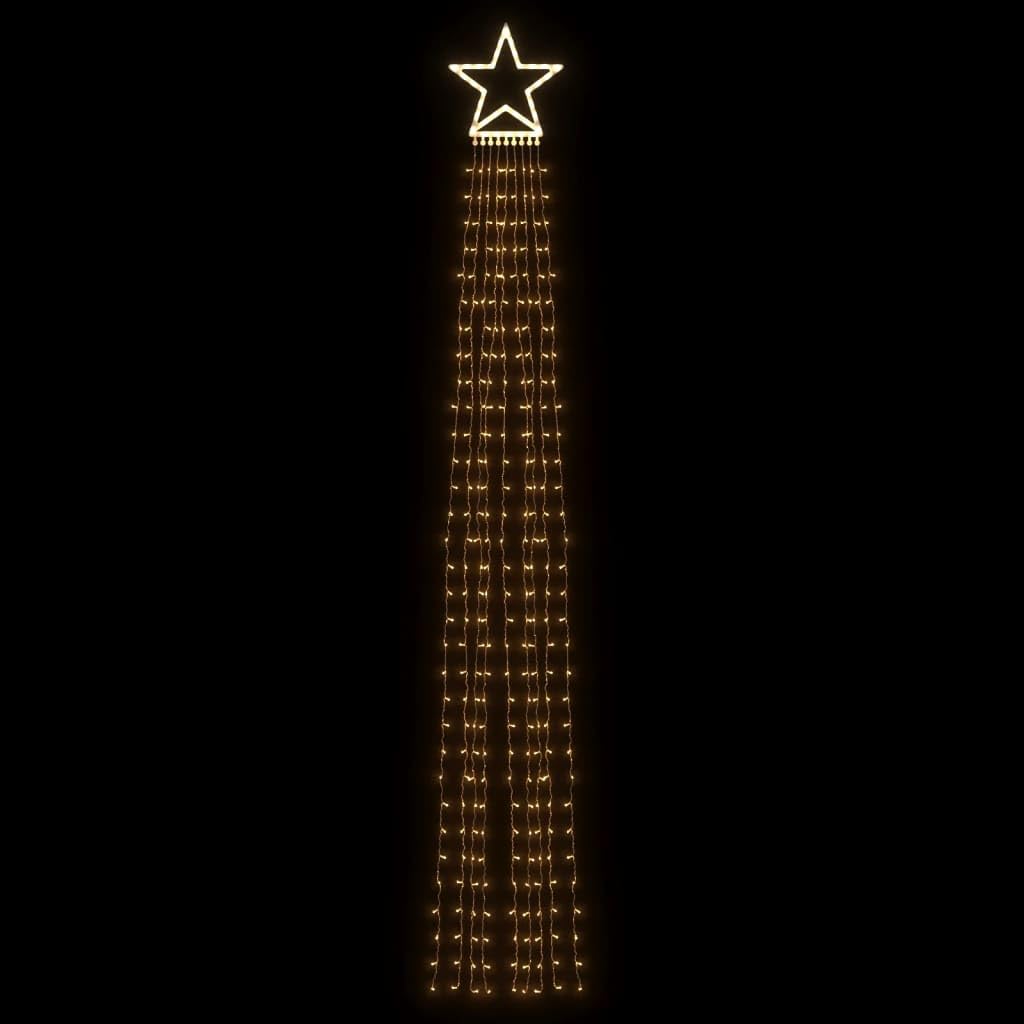 Oświetlenie choinkowe, 320 diod LED, ciepła biel, 375 cm, kabel z tworzywa sztucznego PCW, miedź, 8 trybów oświetlenia, do wnętrz, na zewnątrz, oświetlenie nastrojowe