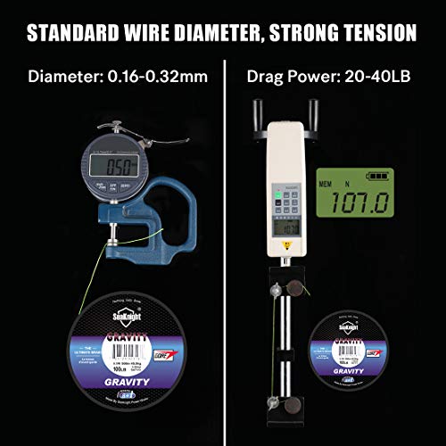 SeaKnight Gravity G9 9 Stränge geflochtene Angelschnur, schnell sinkend, 150 m/300 m Multifilament-PE-Leinen, 8 + 1… – Bild 5