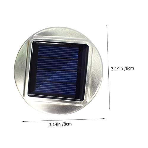 Tapas solares impermeables de acero inoxidable con batería AAA recargable 2