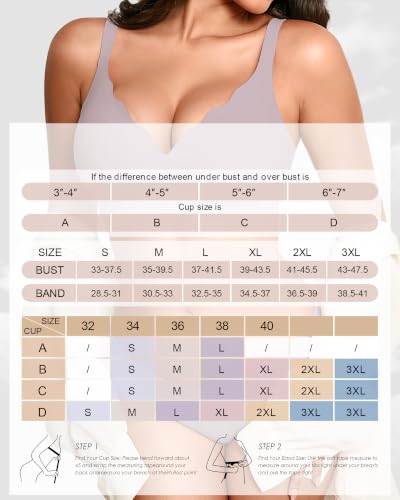 Image of Seamless Wireless Bra for Women with Support - No Underwire Full Coverage Push Up Comfort Bras - Back Fat Smoothing Bralette