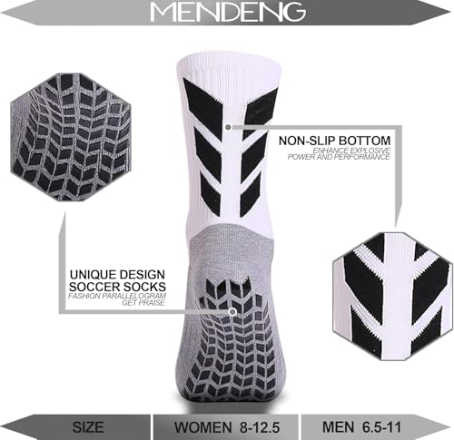 MENDENG Men's Grip Socks - Non Slip Soccer & Hospital Socks