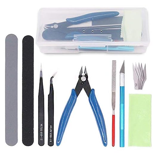 Keadic 9Pcs Gundam Model Tools Kit Hobby Building Tools Craft Set for Basic Model Building, Repairing and Fixing