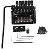 Headless Guitar Bridge Set, Tailpiece Roller Nut Tremolo Rocker Electric Replacement Parts