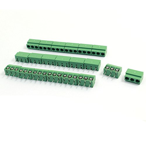 Aexit 20 Pcs Terminal Block 126-3P 3Pin 5mm Pitch miniatura 1