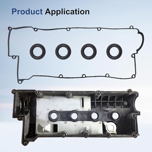 Image of VS50583R Valve Cover Gasket Set 22441-23800 2244323001 2244223500 | Fit for Hyundai Elantra Tiburon Tucson Kia Spectra Sportage Spectra5 2.0L 2003-2012 Replace 22443-23000 2244323000 VS50409S