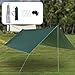 RNXRZANK Waterproof Tarp for Camping with Poles and Sun Protection, Green