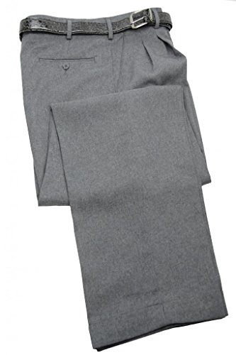 Bocaccio Mens Pleated Dress Pants 60x32 Heather Grey2