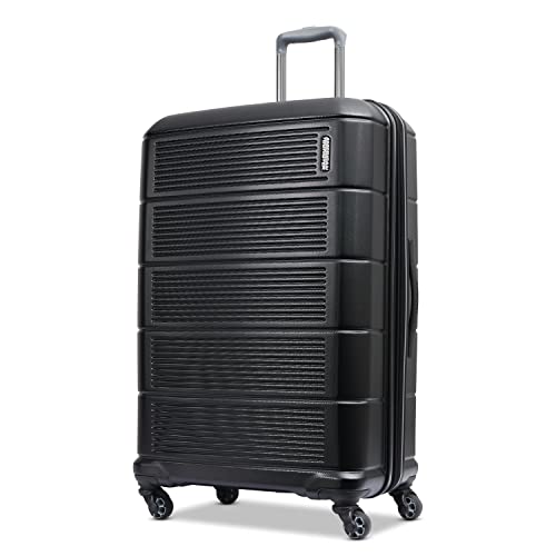 Image of American Tourister Stratum 2.0 Expandable Hardside Luggage with Spinner Wheels, 28 inch SPINNER, Jet Black