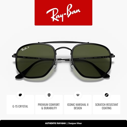 Image of Ray-Ban RB3648M The Marshal II Geometric Aviator Sunglasses for Men for Women
