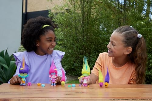 Muñeca Trolls Queen Poppy Hair Pops pequeña Mattel miniatura 2