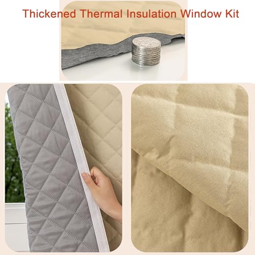 Kit de láminas de aislamiento de ventana para tapones de corrientes de aire, manta insonorizada, cortinas opacas térmicas, paneles de cubierta para una mayor eficiencia energética