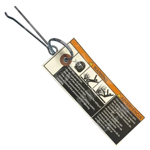 (100pk) 2" Long Safety Pin with Warning Tag for Concrete Pump Snap Coupling Adjustable Clamps Non-Adjustable Clamps, Box of 100 Safety Pins