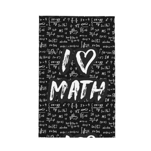 I Love Math - Asciugamani da cucina ad asciugatura rapida, assorbenti, per asciugare la cucina, morbidi asciugamani con cordino per decorare la cucina