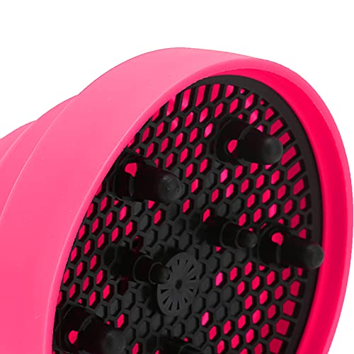 Qirg Hair Dryer Diffuser Attachment, Professional Collapsible Silicone Expand Universal Hair Diffuser Lightweight Foldable Portable Travel Long Lasting Blow Dryer Nozzle For Natural Curly Hair(Pink) #TOP7