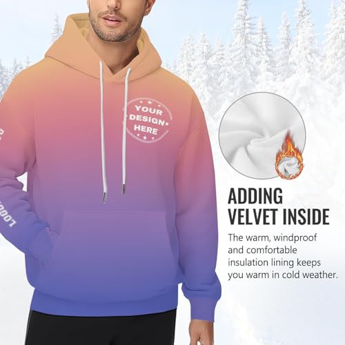 Sudadera con capucha personalizada diseña tu propia ropa deporte para mujer 5