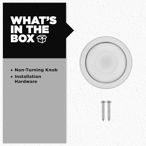 Kwikset Tylo Dummy Door Knob, Single Sided Handle for Closets, French Double Doors, and Pantry, Satin Chrome Non-Turning Interior Push/Pull Door Knob - image 5