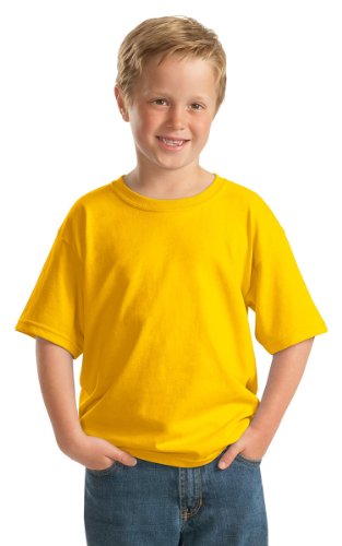 Gildan Youth Heavy Cotton 100% Cotton T-Shirt 20F Yellow Haze Small2