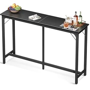 ODK 63 inch Bar Table, Bar Height Pub Table, Counter Height Bar Table, Rectangular High Top Kitchen & Dining Counter Tables with Sturdy Legs & Easy-to-Clean Top, Indoor use, Black ODK 63 inch Bar Table Bar Height Pub Table Counter Height Bar Table Rectangular High Top Kitchen Dining Counter Tables with Sturdy Legs Easy to Clean Top Indoor use Black